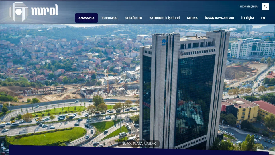 Nurol Grup proje ve web sitesi önizlemesi